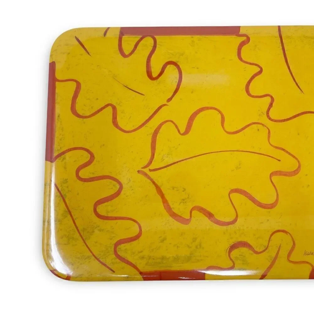 Target Isabelle de Borchgrave Party Melamine Serving Tray Platter Two Fall Decor